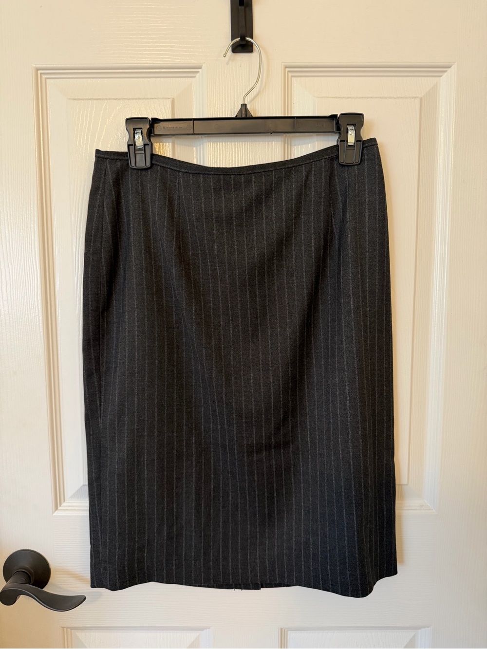 Calvin Klein Charcoal Pinstripe Pencil Skirt